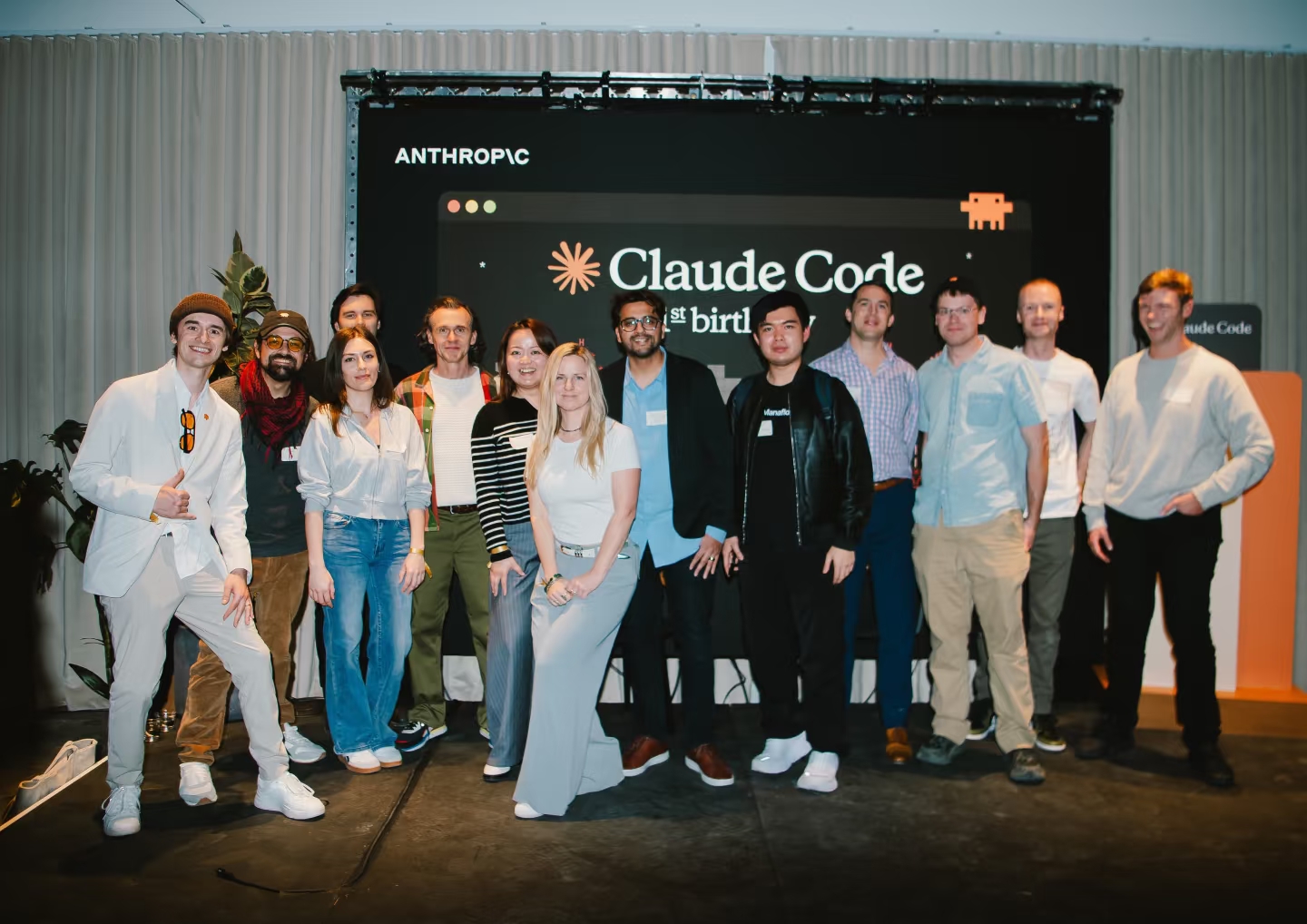 Finalists on stage at the Anthropic Claude Code Global Hackathon