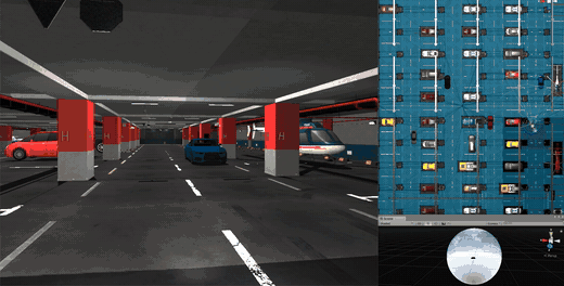 BMW agent trajectory simulation in a parking garage